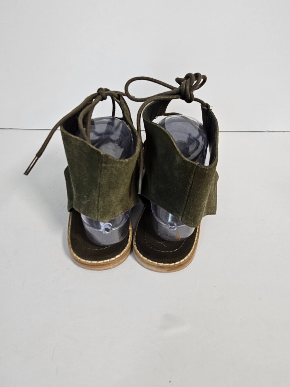 Sole Society Gladiator Sandals Cady Olive Green Suede Boho Festival Casual 8.5 - Picture 4 of 9